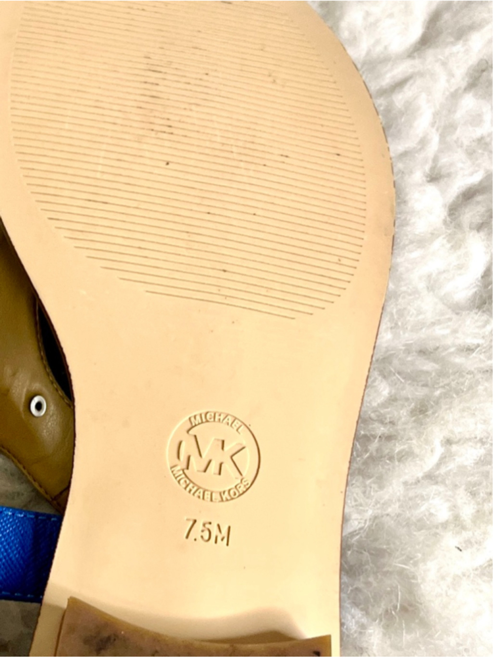 MICHAEL Michael Kors Plate Thong Sandals in blue women size 7.5M - Picture 10 of 10